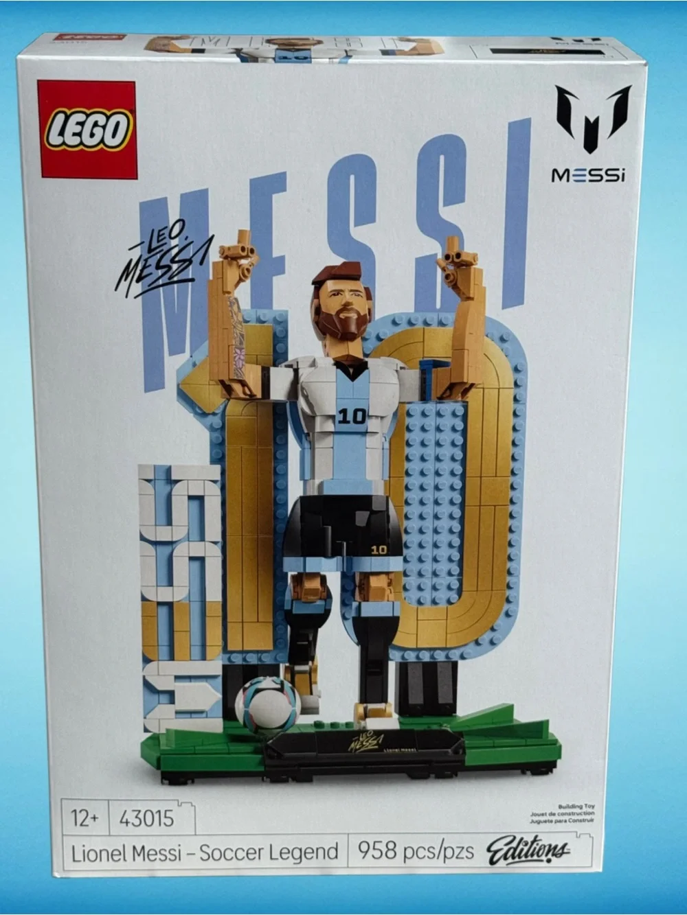 LEGO Lionel Messi Soccer Legend 43015 Football Building Display Set 2 In 1